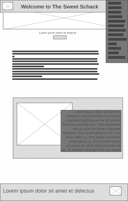 home page wireframe